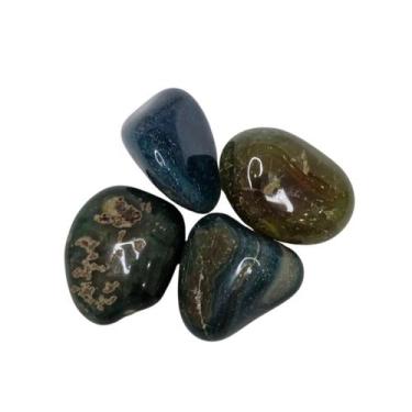 Imagem de Pedra Ágata Verde 4 A 6 Cm Rolada 250G Natural - Meta Atacado