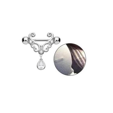 Imagem de Par Piercing Mamilo Peito Titânio Cores Modelos Gota - 3Istore