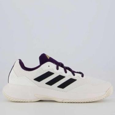 Imagem de Tênis Adidas Gamecourt 2 II Branco e Preto-Masculino