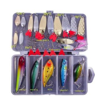 Imagem de Conjunto Grande De Iscas De Pesca Mistas, Kit De Iscas Artificiais Ríg