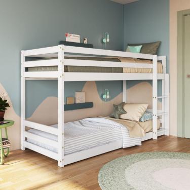 Imagem de Beliche Madeira Maciça Para Colchões 188x78cm Essenza Multimóveis Cr35386 Branco