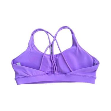 Imagem de Sutiã Esportivo Feminino Com Alças Cruzadas E Efeito Push up Para Yoga