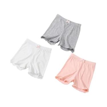 Imagem de Shorts De Verão Para Meninas Com Laço, Pacote Com 3 Peças, Roupas De S