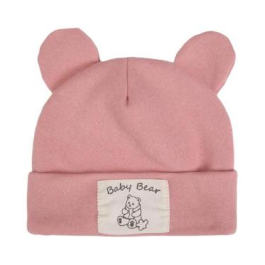 Imagem de Toucas Turbante Com Orelhas De Urso Para Bebês Em Cashmere Sintético P