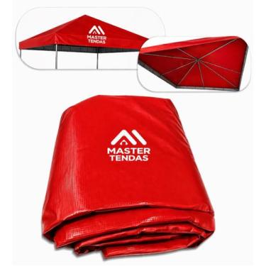 Imagem de Lona Tenda Piramidal 3x3 Master Tendas, Vermelho