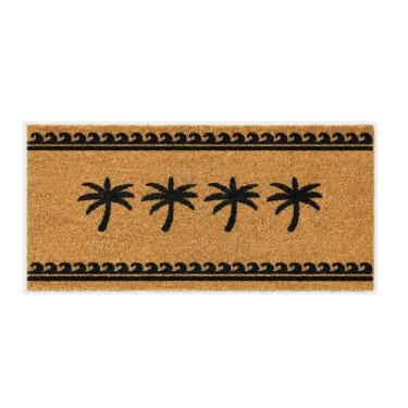 Imagem de Capacho Retangular Fibra De Coco Base PVC 70x33cm  - Coqueiros