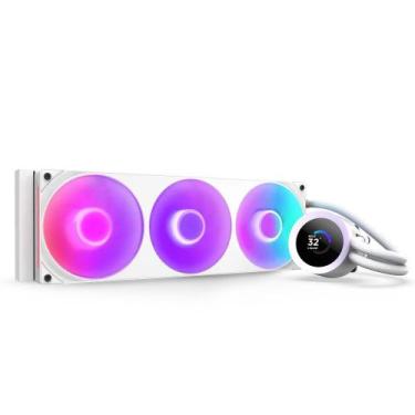 Imagem de Water Cooler NZXT Kraken Plus 360 RGB v2, Com Display LCD de 1.54", Br