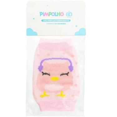 Imagem de Joelheira Pimpolho Bebe Antiderrapante Infantil PAR, Rosa, Coruja