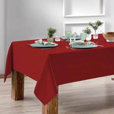 Imagem de Toalha Mesa Retangular Oxford 8 Lugares 270x160 Admirare , Vermelha