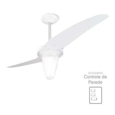 Imagem de Ventilador De Teto Spirit 201 Branco Lustre Cônico 127V, Branco, 110V