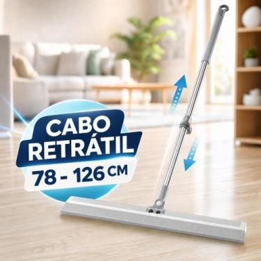 Imagem de Rodo de Silicone Para Limpeza de Piso e Vidro 2 em 1 Vassoura Mágica p