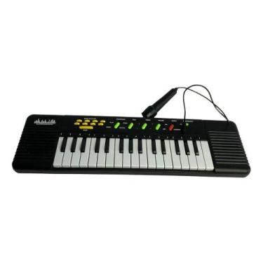 Imagem de Piano Teclado Eletrônico Infantil 32 Teclas Com Microfone - Congratula
