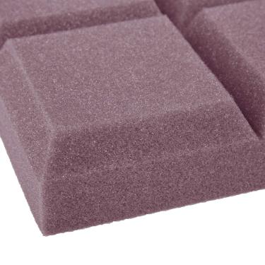 Imagem de Esponja à prova de som portátil forte durável de bom desempenho, painéis de absorção de som, para processamento acústico de redução de ruído(Roxo retardador de chama de alta densidade)