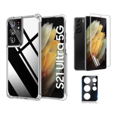 Imagem de Capa Anti Impacto P/Galaxy S21 Ultra + Pel Gel + Plc Camera