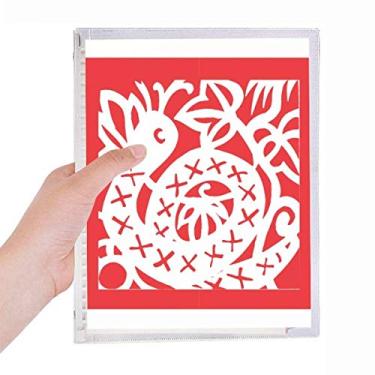 Imagem de Caderno de papel com estampa de serpente animal do zodíaco da China, folhas soltas recarregáveis, diário de papelaria