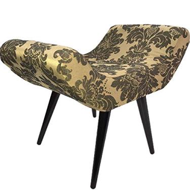 Imagem de Puff Decorativo Elegance 229 Preto com Dourado