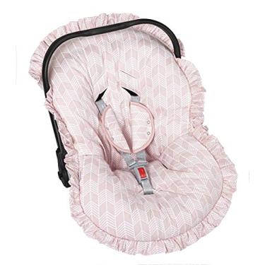 Imagem de Batistela Baby Capa Bebe Conforto Estampado E Protetor De Cinto - Borboletas Rosa