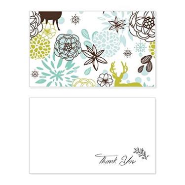 Imagem de Decoração de veado flor Natal animal cartão de agradecimento aniversário aniversário lembrança casamento agradecimento