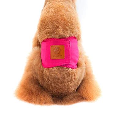 Imagem de HXKJ Calça fisiológica criativa de cor lisa para cães com calça de segurança anti-assédio para filhotes