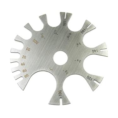 Imagem de TOOYFUL Acessórios corporais para piercings calibre/ferramenta de medição profissional fácil de usar/ferramenta de medição precisa/roda de medidor para barriga, orelha, nariz, língua