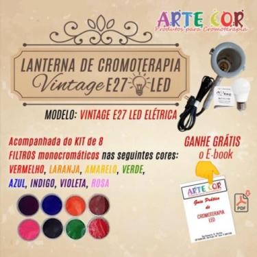 Imagem de Lanterna De Cromoterapia - Vintage E27 - Led - Arte Cor