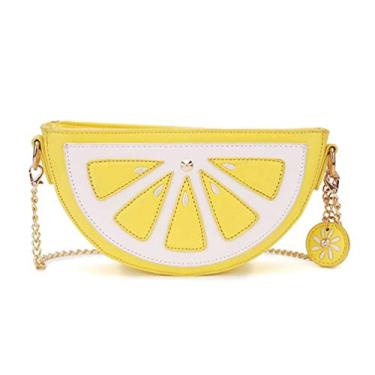 Imagem de Bolsa feminina de frutas, bolsa de ombro crossbody, bolsa de corrente tendência de rua(A-lemon)