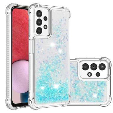 Imagem de Glitter Star Quicksand Case Para Samsung Galaxy A14 A04S A12 A13 A23 A33 A53 A34 A52 A54 A71 A51 5g A22 A72 4g A02S Capa, Céu Azul, Para Galaxy A24 4g