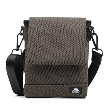 Imagem de Croogo Bolsa tiracolo casual feminina bolsa carteiro antifurto bolsa de ombro lateral moderna bolsa tiracolo para homens bolsa de viagem, Okb01-cinza, (L*W*H)16*3*19 cm/6.29*1.18*7.48 inches.,