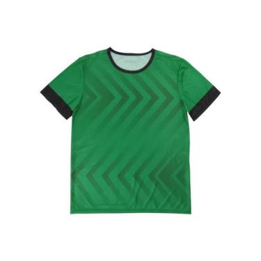 Imagem de Camiseta Adulta Esportiva Atividades Físicas Malha Dry Verde Com Preto