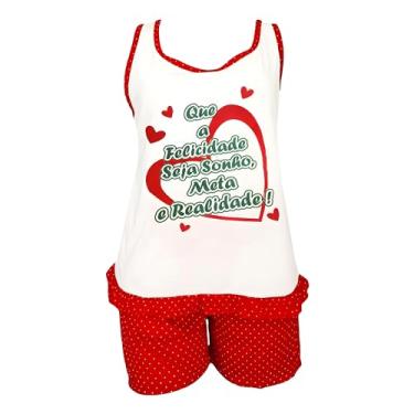 Imagem de Pijama Baby Doll Plus Size (Vermelho, G1)