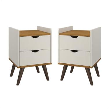 Imagem de Conjunto Mesa De Cabeceira Quarto Juma Pés antiumidade Decoração