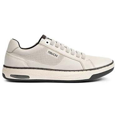 Imagem de Sapatenis Masculino Ferracini Angra Elástico Couro 7651-658 Genero:Masculino;Cor:Cinza;Tamanho:44