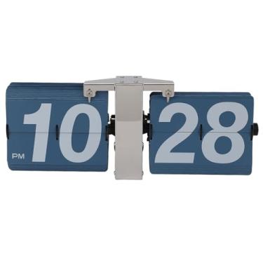 Imagem de Relógio Digital retrô Flip Down, Relógio de Prateleira Flip Com Furo para Pendurar, Relógio Mecânico de Aço Inoxidável, Decoração de Relógio de Parede para Casa (Suporte Prateado