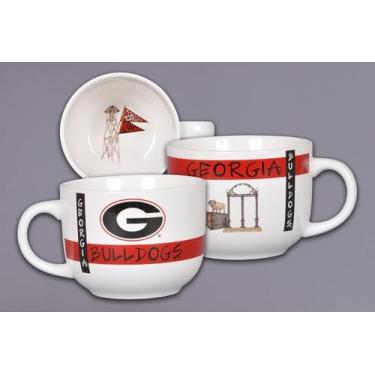 Imagem de Magnolia Lane Caneca de cerâmica superdimensionada da Universidade da Geórgia, ideal para sopa, cappuccino, café e sobremesas - presente para estudantes, ex-alunos e fãs do dia a dia - mostre seu espírito escolar SEC NCAA