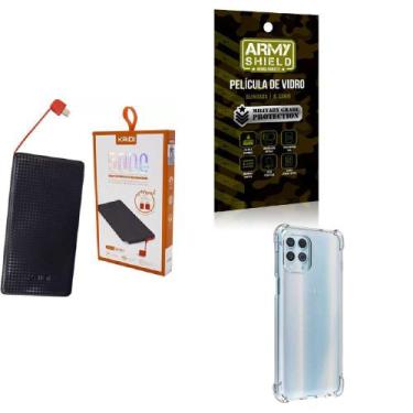 Imagem de Kit Power Bank 5.000mAh + Capinha Motorola G100 + Película 3D - Armysh
