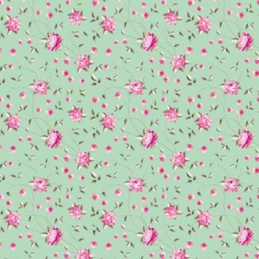 Imagem de Papel De Parede Rosas Vermelhas Com Verde Claro Adesivo Sala - LRP