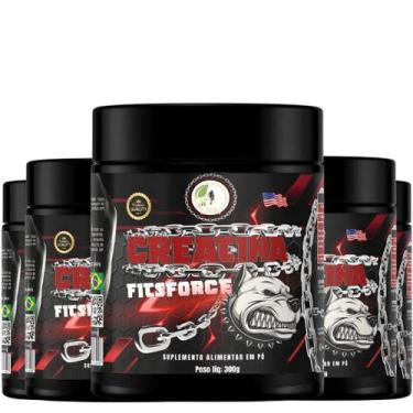 Imagem de KIT C/5 Creatina Monohidratada Pura FitsForce 300g Fits Life - Fits Li