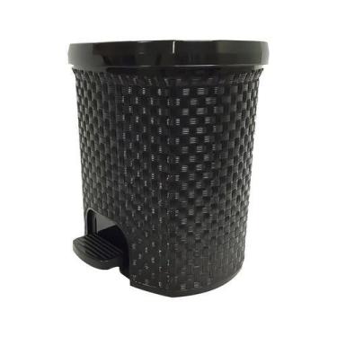 Imagem de Lixeira Rattan Organizadora Multiuso 6 Litros Preto - Nitron