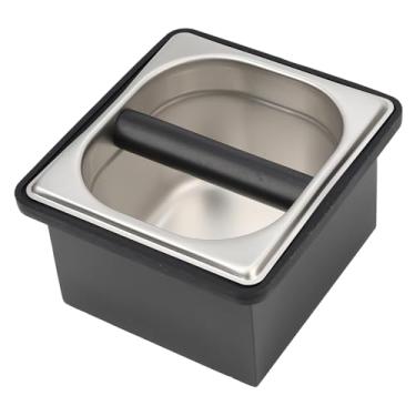 Imagem de Caixa de café expresso, recipiente de saco de café de aço inoxidável, com suporte de aço e anel de borracha redutor de ruído (P)