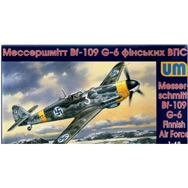 Imagem de Plastic model German Messerschmitt Bf 109G-6 Finnish Air Force WWII 1/48 UM 432