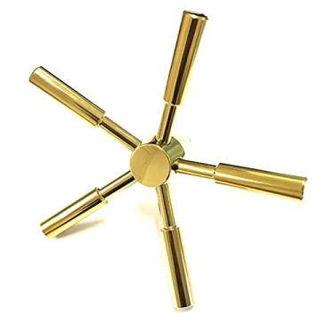 Imagem de WAH LIN PARTS Alça segura para arma de 5 raios, alça dourada para uso pesado para a maioria dos rifles à prova de fogo, armários de armas, cofres de depósito, caixa forte, cofres de armas e portas de