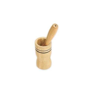 Imagem de PilÃO Com Socador Para Alho 8cm Madeira - ATACADÃO DO ARTESANATO MDF