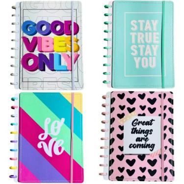 Imagem de Caderno Disco Inteligente Estampado 4 Divisórias + 60 Folhas Grande A4