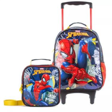 Imagem de Kit Mochila + Lancheira Homem Aranha - Xeryus