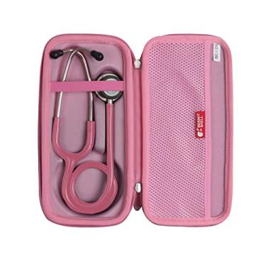Imagem de Hermitshell maleta de viagem para estetoscópio de monitoramento littmann classic iii 3m (rosa)