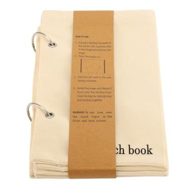 Imagem de Caderno de Desenho de Tecido Em Branco, Diário de Viagem Portátil, Planejador de Tecido, Caderno de Costura, Linho Multifuncional Dobrável, Pequeno Caderno de Tecido Em Branco