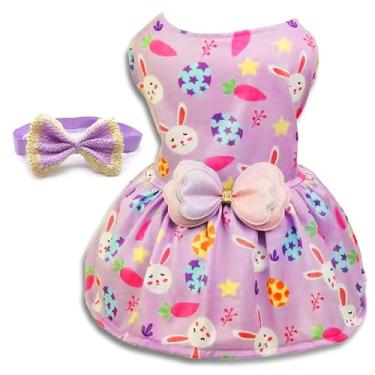 Imagem de Vestido de Páscoa para cães e gatos, coelhinho de Natal, ovos de Páscoa, cenouras, roupas para meninos e meninas, filhotes de animais de estimação, cachorrinho