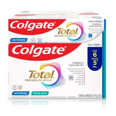 Imagem de Creme Dental Colgate Total Whitening & Advanced Fresh 6 unidades - 90g