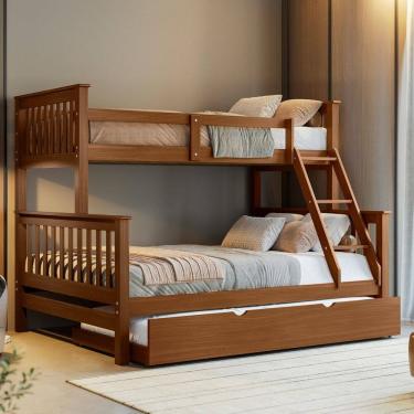 Imagem de Treliche Madeira Casal Solteiro Com Aux Solteiro Woodstore