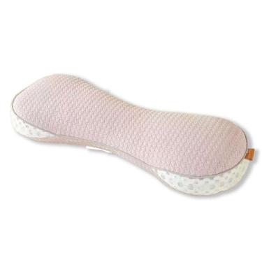 Imagem de Travesseiro de trigo sarraceno para pescoço e cervical, travesseiros de casco de trigo sarraceno para dormir, suporte de pescoço para dormindo nas costas e laterais para dor no pescoço (rosa)
